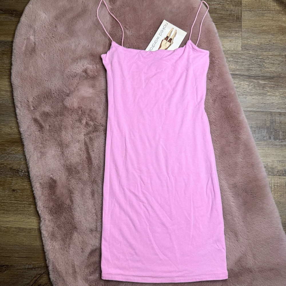 naked wardrobe Pink Mini Slip Dress